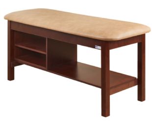 Clinton Flat Top Treatment Table with Shelving